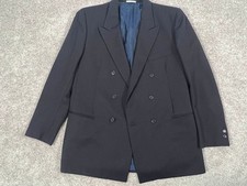 Brioni Blazer Mens 43L Double Breasted Wool Pinstripe Formal Jacket Italy