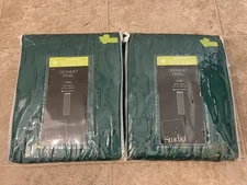 Two New JCP Home Studio Grommet Curtain Panels 50" X 63” Teal Green Saves Energy