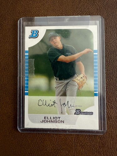 2005 Bowman First Year White /240 Elliot Johnson #215 Rookie RC - Picture 3 of 3