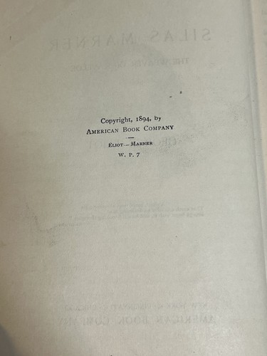 Silas Marner by George Eliot 1894 Antique Book Eclectic English Classics - Picture 4 of 9