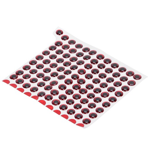 RED 100PCS/Pack Fishing Lure Eye 9mm 3D Realistic Fishing Eyes For Making DOB - Picture 12 of 12