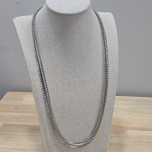 23/24 Zoll Modeschmuck Edelstahl Silber 9 mm Panzerkette Gliederkette Halskette