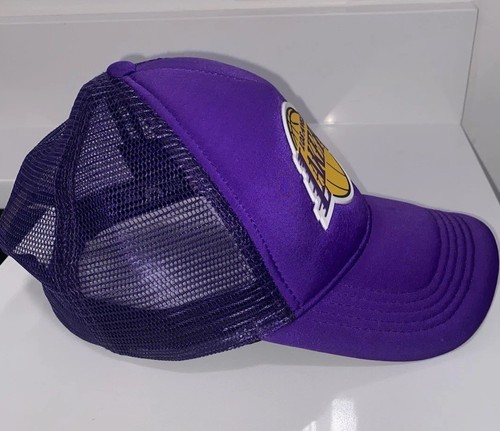 NBA Los Angeles Lakers Purple Ultra Game Trucker Snap Back Mesh Hat Cap LeBron - Picture 4 of 5