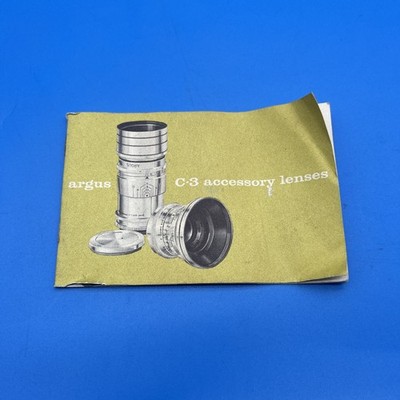 Argus C3 Accessory Lenses Instruction Manual Original