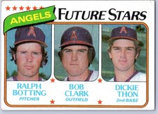 1980 Topps #663 Angels Future Stars Ralph Botting / Bob Clark / Dickie Thon 