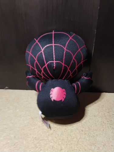 TY Beanie Babies 6" Marvel Miles Morales Spider-Man Bean Peluche Nero Rosso Argento# - Foto 2 di 4