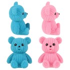  4 Pcs Animal Figurines Mini Bears Desk Ornaments Garden Tiny Statues