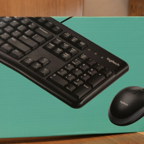 Logitech MK120 Wired USB Keyboard Mouse Desktop Combo 920-002565 Sealed - Picture 2 of 8