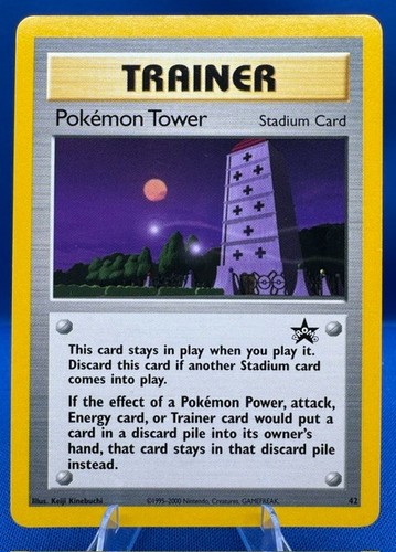 Wizards of the Coast Vintage #42 TRAINER POKEMON TOWER Black Star Promo NM 2002