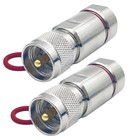 2x Durable PL259 UHF Male Connector For 1/2 inch Corrugated Coaxial Cable