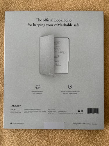 Sealed reMarkable 2 Book Folio, Polymer Weave, Gray, RM314 - Picture 2 of 2