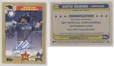 2022 Topps Update 1987 Topps Baseball Auto Austin Meadows #87ASA-AME Auto