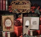 Victorian Seasons Greetings Boxed Christmas Cards Set 20 w Envelopes 5x7 Photo