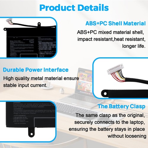 Batería C41N1901 Compatible con Asus ZenBook Duo UX481 UX481F UX481FL UX481FA U - Imagen 3 de 7