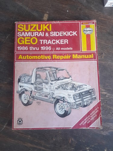 Suzuki Samurai & Sidekick Geo Tracker 1986-1996 Automotive Repair Manual Haynes