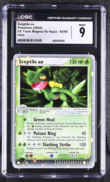 Pokemon Sceptile ex EX Team Magma Vs Aqua 93/95 Holo CGC 9 Mint
