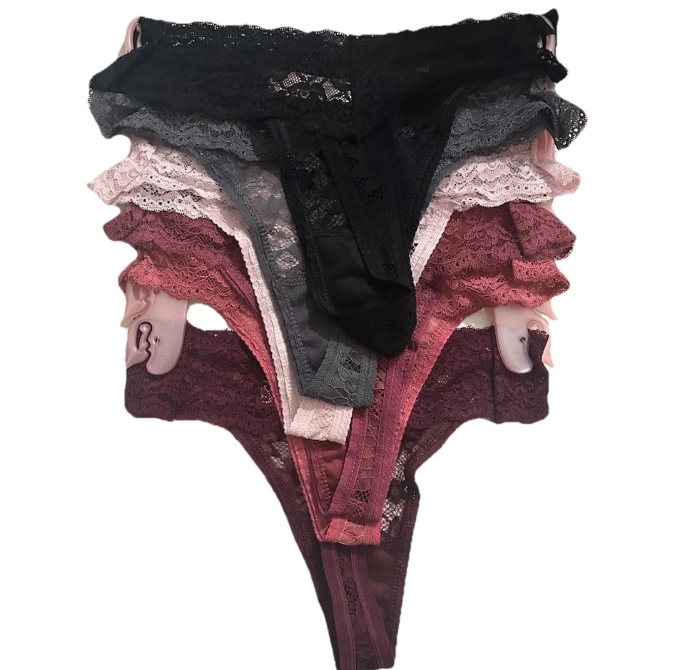 6 BRAGAS TANGA JUICY COUTURE JC9889 7PKEN BLING LOGO CINTURA ENCAJE M NUEVAS CON ETIQUETAS $46 Foto 4 de 4