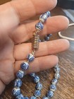 Antique Blue White Chinese Export Bead Necklace Knotted Barrel Clasp Art Deco? — photo 5