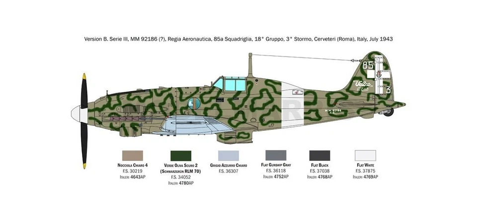 ITALERI 2519 1/32 Macchi MC. 205 Veltro - Immagine 4 di 4