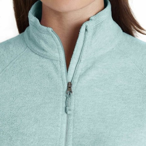 Eddie Bauer Fleece Damen 2X Sea Blue Heather Quarter Zip Raglanärmel Plus - Bild 3 von 4