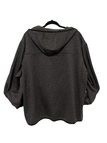 Felpa con cappuccio e zip intera Alaskan Hardgear Blackburn uomo grande nera grigia Duluth outdoor - Foto 4 di 9