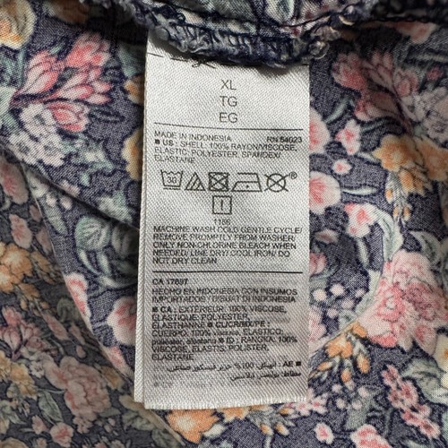 Vestido midi cami azul marino antiguo para mujer XL multicolor floral ajustado verano solero - Imagen 5 de 8