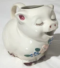 Vintage 1950s Shawnee Pottery Smiley Pig 2.5 Qt Pitcher Hand Painted 8 x 8.5 x 6