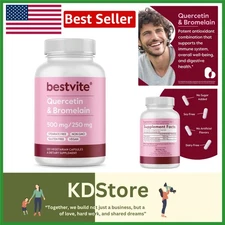 Pure Quercetin & Bromelain Capsules – Immune & Antioxidant Support