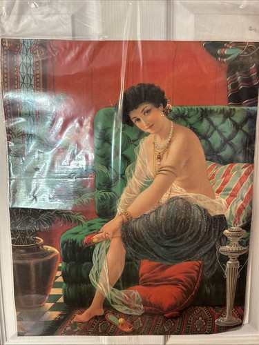 1920s Unframed Woman’s Boudoir Print, Rare Find, Gorgeous Condition 20x16” - Picture 4 of 8