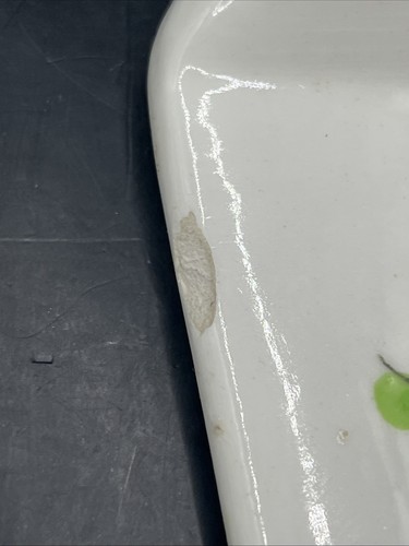 Ceramic Pie Cake Servers Green Cherry Blossom Japan (2) Small Chip On One - Picture 11 of 13