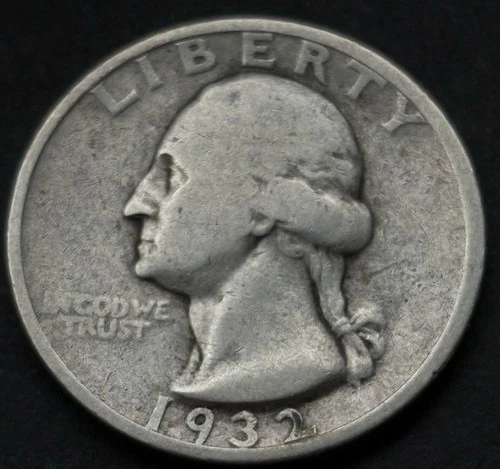 1932-S Washington Quarter, Full Date Clear Mint Mark VG+ First Issue Tough Date