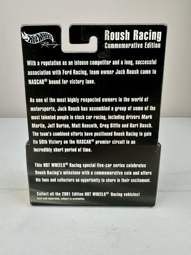 2001 Mattel Hot Wheels Racing Commemroative Edition Car #60 Greg Biffle NIP (F) - Picture 2 of 2