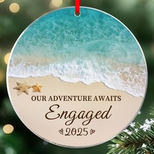D4DREAM Engagement Ornament 2025-3 Acrylic Our Adventure Awaits Engaged