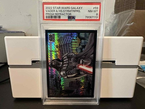 Lord Vader & His Stormtroopers 2022 Topps Star Wars Galaxy Prism /75 PSA 8 #59 - Picture 2 of 3