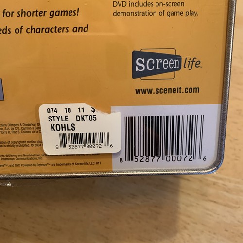 Disney Scene it? DVD Family Trivia Board Game In Collector's Tin! NEW & SEALED!! - Picture 7 of 12