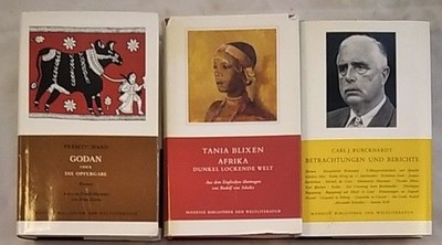 Konvolut von 3 Manesse-Büchern: Premtschand: Godan oder Die Opfergabe - Roman; T