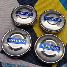 4 X Oem Volvo Silver Center Hub Caps For S60 V70xc70 S80 Xc90 C70 S40 V50 C30 U