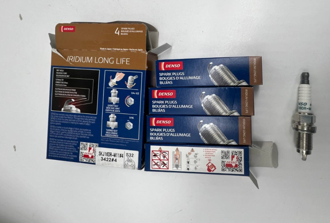 QTY 4 DENSO 3422 SKJ16DR-M11 IRIDIUM Spark Plug for 2008 Honda Odyssey Pilot