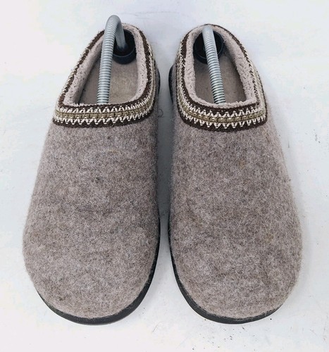 LL Bean Womens Gray Slip On Sweater Fleece Lined Slippers Sz 11 M House Shoes - Picture 5 of 9