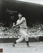 Ted Williams HOF Signed/Inscribed 16x20 B/W Photo Boston Red Sox TWF 198511