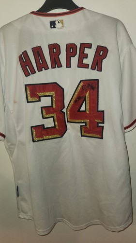 Bryce Harper Jersey, Majestic Authentic, Nationals; Sz 50 Auto MLB - Picture 10 of 15