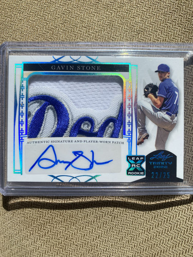 2022 Leaf Trinity Gavin Stone XRC Spectrum Auto Patch /25 - Sick Dodgers Patch! - Picture 1 of 2