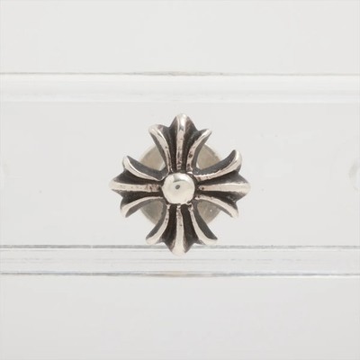 Chrom Herzen CH plus Ohrstecker Piercing Schmuck (für ein Ohr) 925×14K 0,7g Nr2