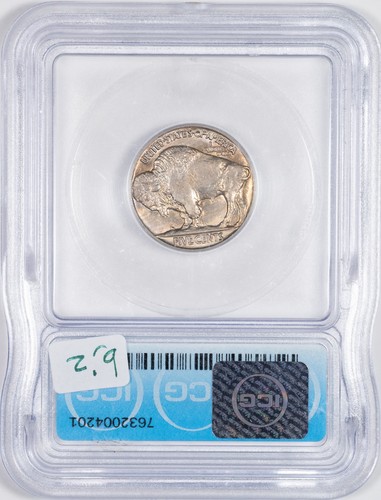 1927-P ICG MS65 Buffalo Nickel Gem Uncirculated BU+ Philadelphia Mint - Picture 2 of 4