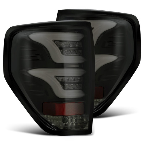 LED Tail Lights PRO For 09-14 Ford F150 Style Side Smoke Lens Jet Black Housing - Bild 1 von 8