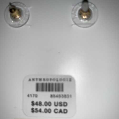BaubleBar x Anthropologie NWT Pumpkin Latte Stud Earrings - Picture 3 of 3
