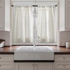 Linen Textured Semi Sheer 30"W x 30"L (Pack of 2), Cream White