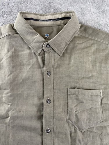 Kuhl Shirt Mens Large Cotton Nylon Blend L Long Sleeve Outdoor Casual Button Up - Picture 2 of 14
