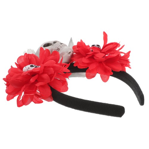 Fascia Halloween Fiori e Teschio Decorazione Fotografia Copricapo per Adulti - Foto 8 di 12