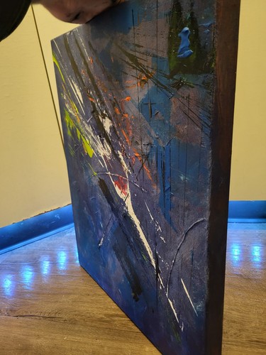 GALERÍA ESTIRADA Profesional Abstracto Outsider Pieza de Arte Acrílico Contemporáneo - Imagen 16 de 17